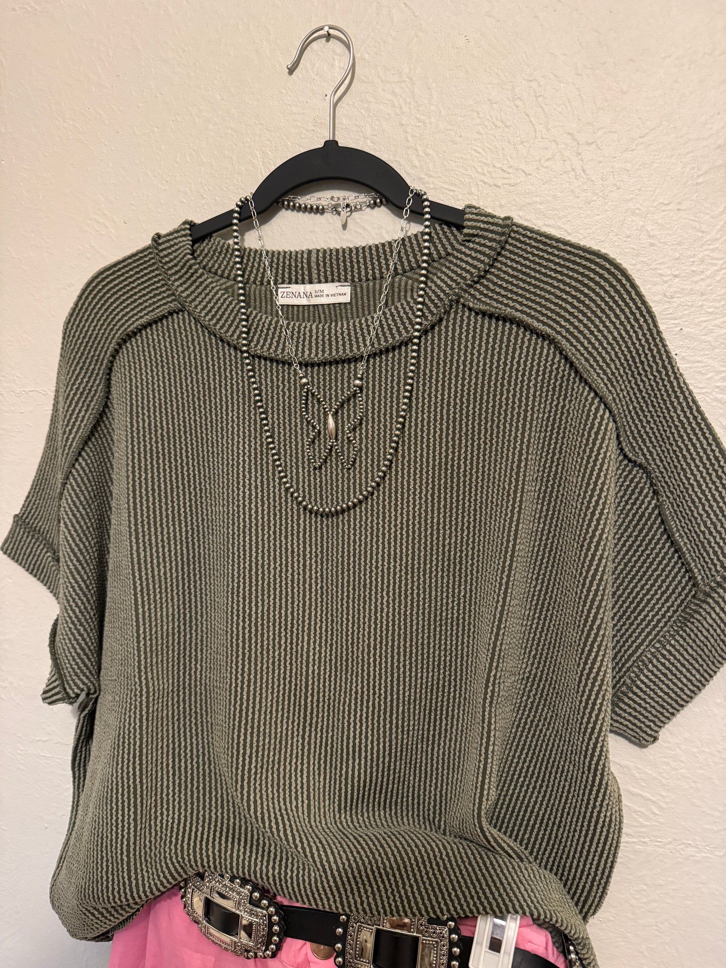 Oversized Ribbed Top