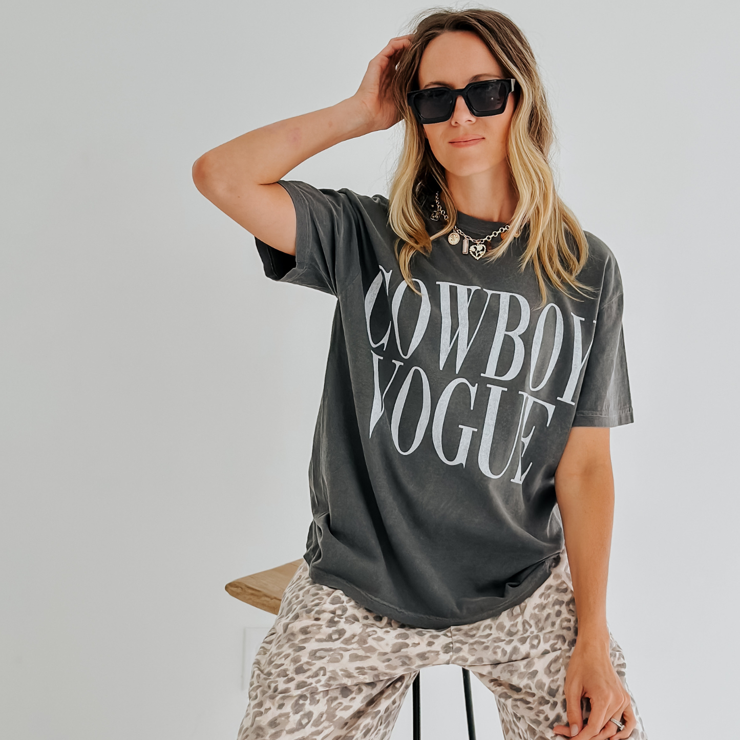 Cowboy Vogue Tee: Pepper / Large