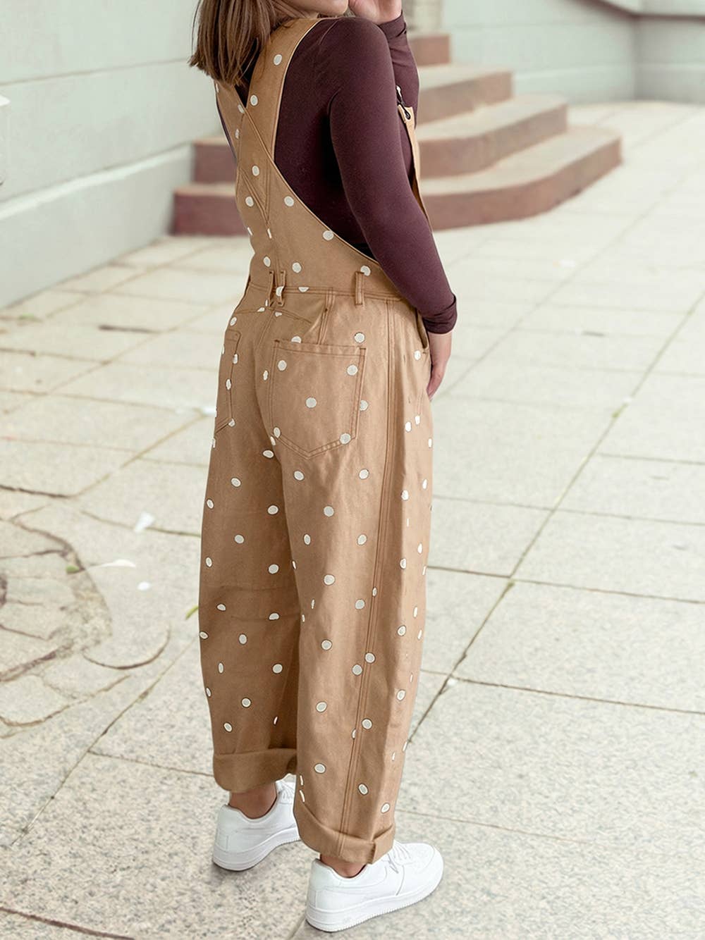 Polka Dot Barrel Overalls