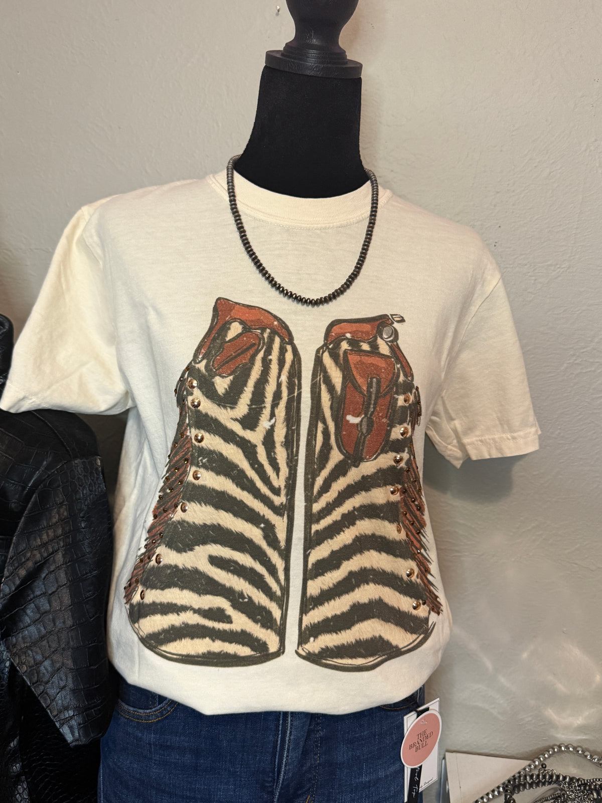 ZEBRA CHAPS TEE
