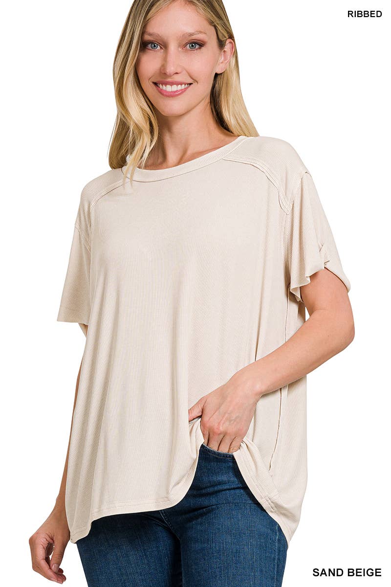 Burnout Ribbed Tee