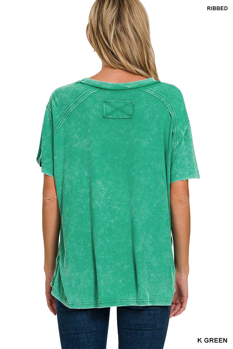 Burnout Ribbed Tee
