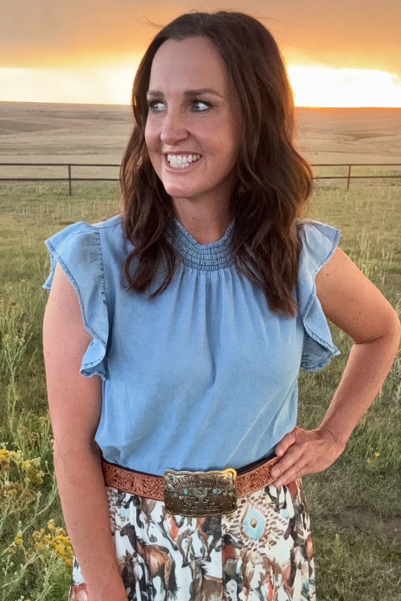 Babydoll Denim Top