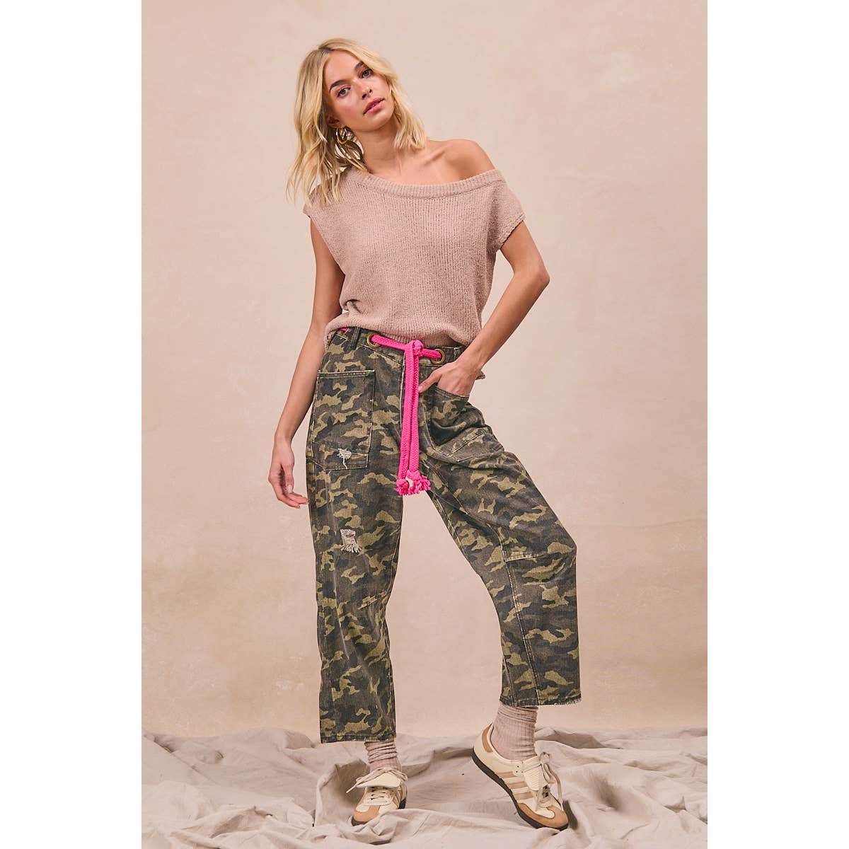 Pink Rope Camo Jeans