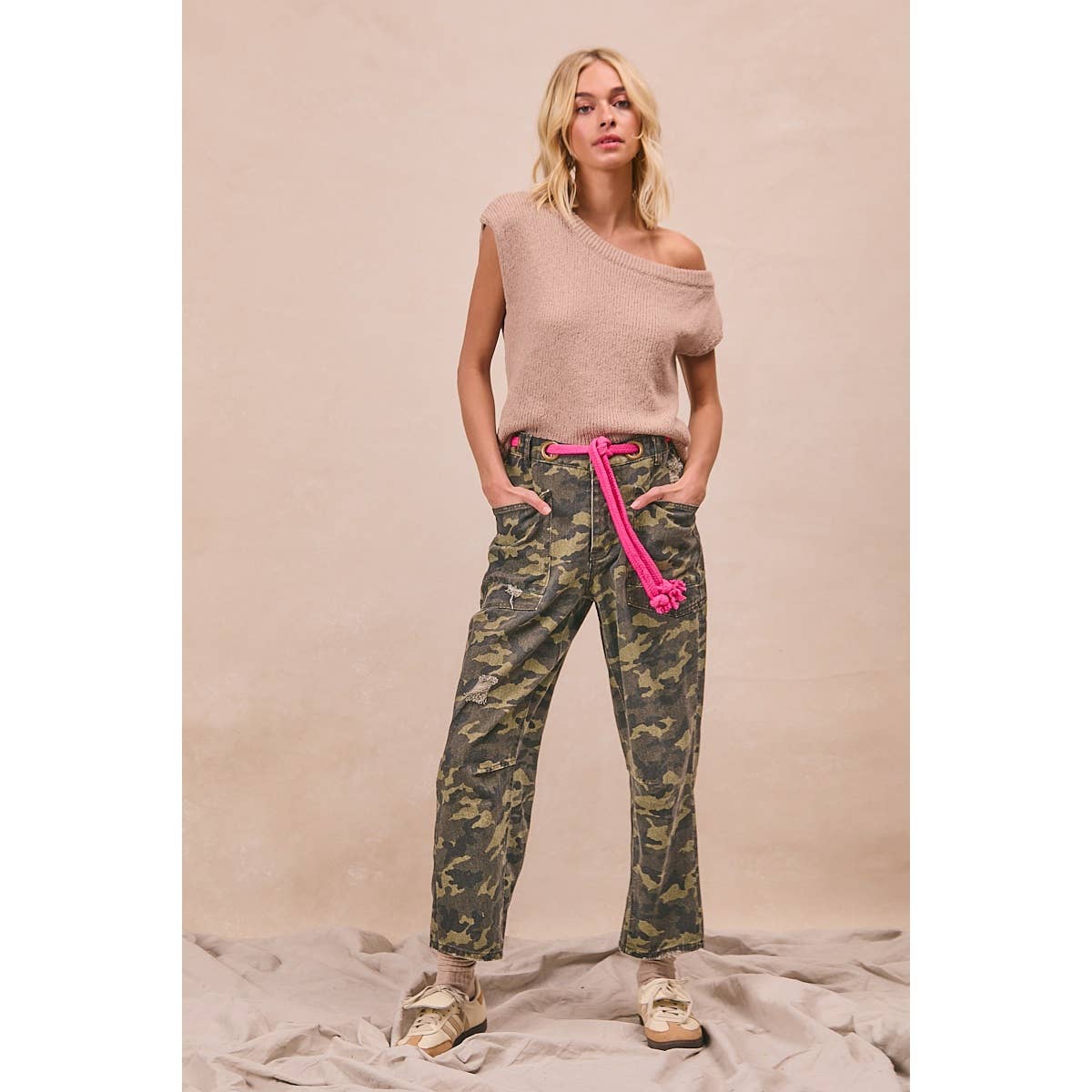 Pink Rope Camo Jeans