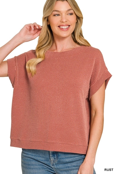 Desert Ribbed Cap Sleeve Top