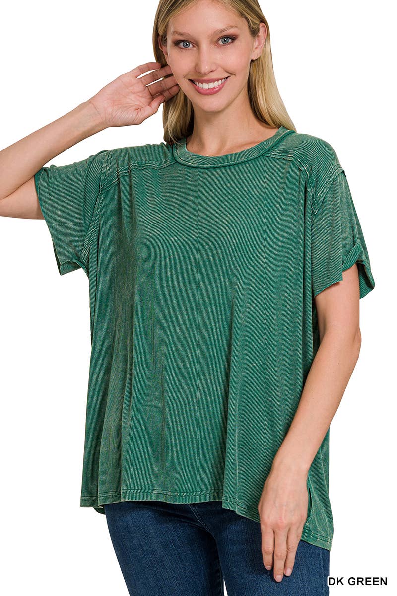 Burnout Ribbed Tee