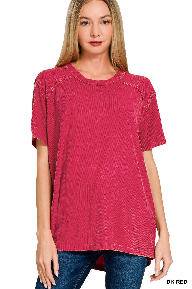 Burnout Ribbed Tee