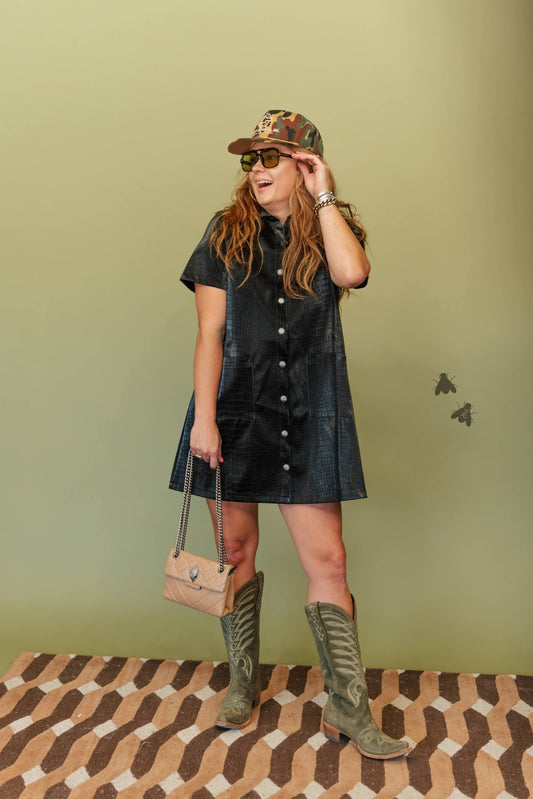Black Croc Dress
