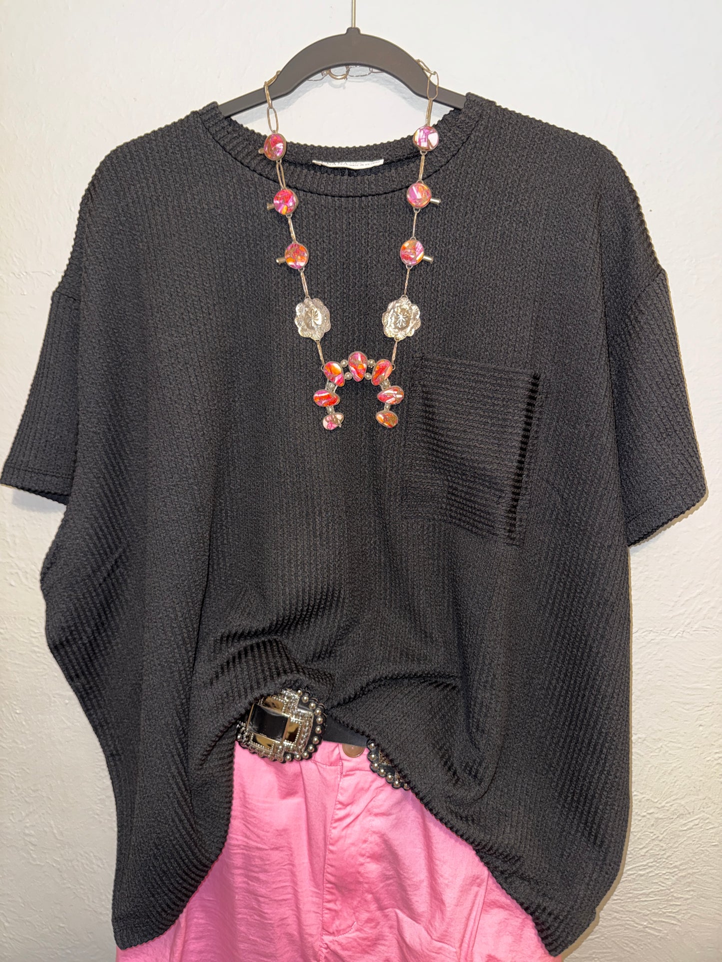 Curvy Everyday Ribbed Pocket Top