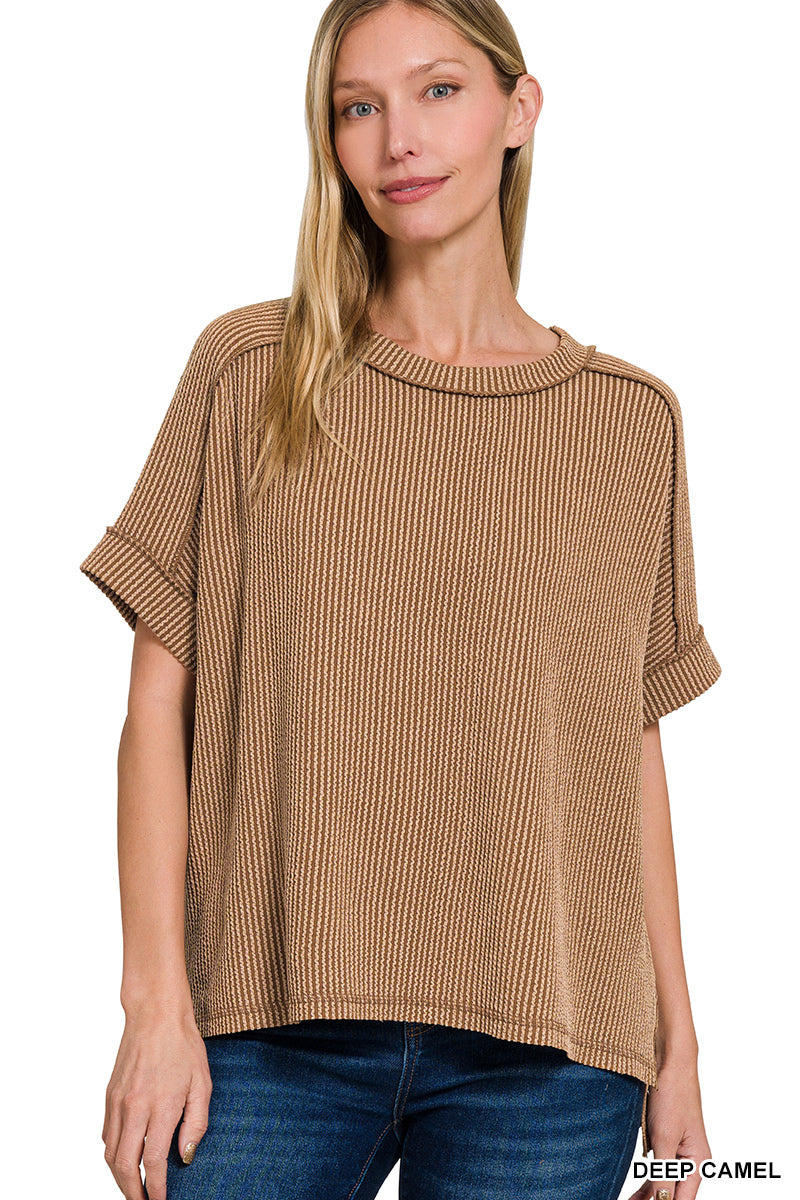 Oversized Ribbed Top