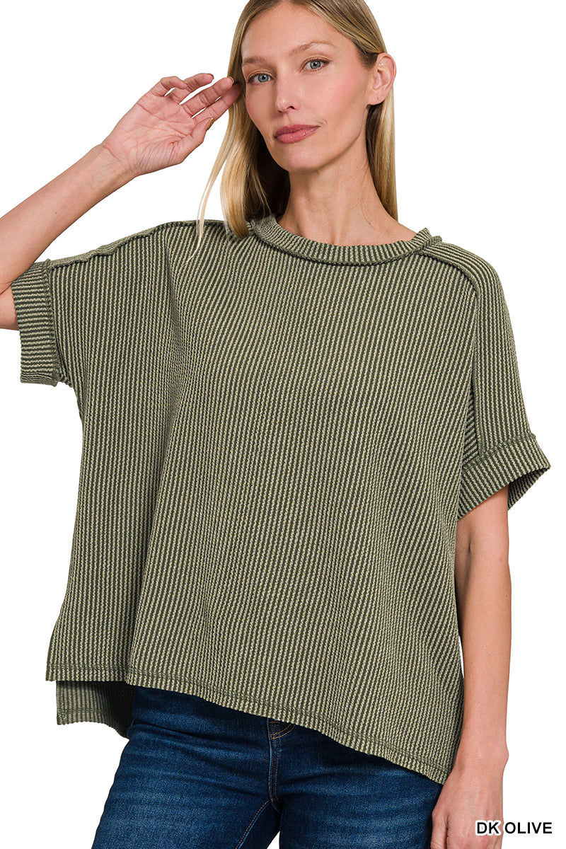 Oversized Ribbed Top