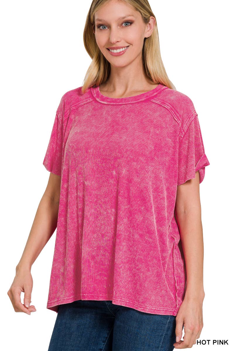 Burnout Ribbed Tee