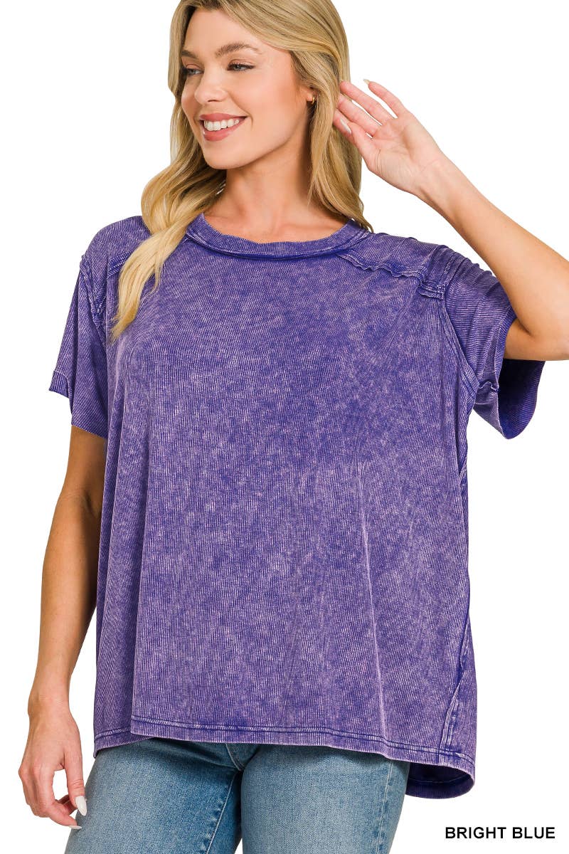 Burnout Ribbed Tee